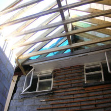 The extension's roof