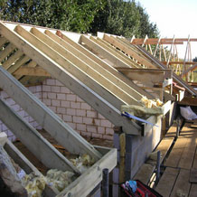 The roof takes shape